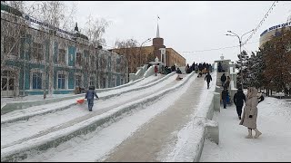 Костанай продолжение прогулки под хруст снега