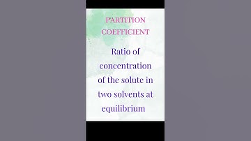 Partition coefficient | #chemistry #9701chemistry