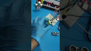 Ultrasonic sensor working #newproject #stemeducation #stemprojects #scienceproject #robotics