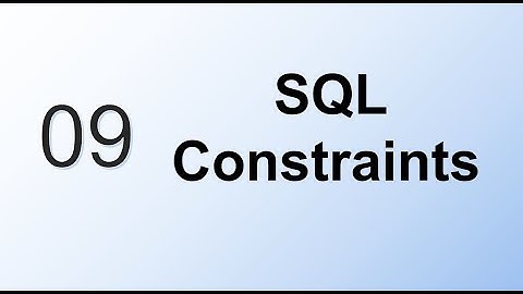 SQL Constraints