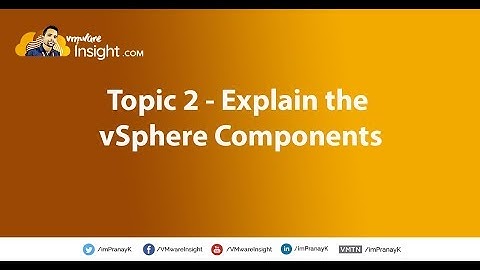 Topic 2 - Explain the vSphere Components
