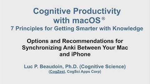 Options and Recommendations for Synchronizing Anki Between Your Mac and iPhone