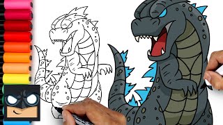 how to draw godzilla for beginners