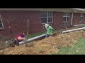 Saving the foundation on a commercial building with PVC drainage system