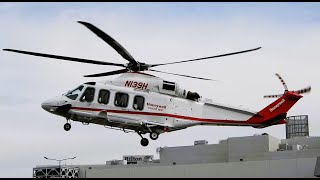 HAI Heli-Expo 2024 AW139 Honeywell Flight Test Helicopter Arrival Anaheim Convention Center N139H