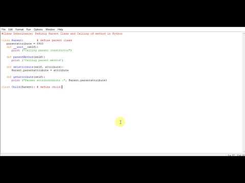 Class Inheritance Defining Parent Class and Calling of method in Python