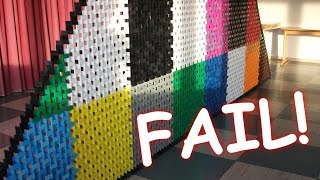 Biggest Domino 2D Pyramid Fail Ever