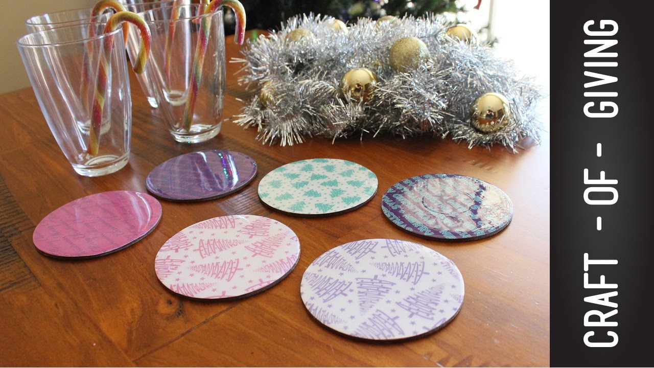 Easy and Affordable DIY Christmas Coasters | Craft of Giving - YouTube