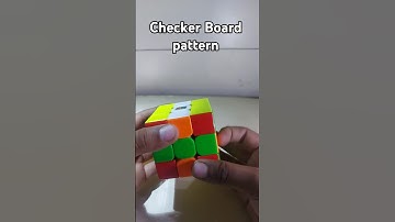 checker Board pattern in 3/3 Rubik
