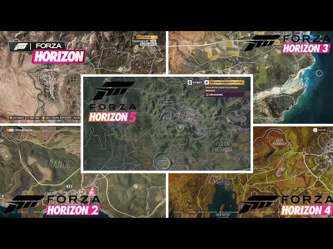 Forza Horizon 1 2 3 Maps - All Roads - Grid & Mile Unit