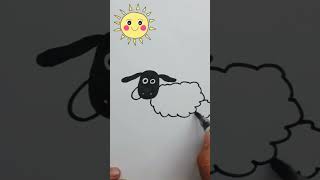 Drawing a sheep / how to draw a sheep very easily   / رسم الخروف  / رسم خروف شيب ماشين