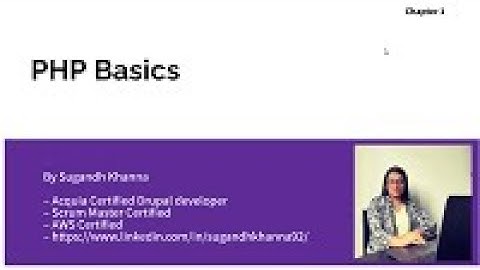 PHP  Basics | Ch. 1 | Get started with Drupal