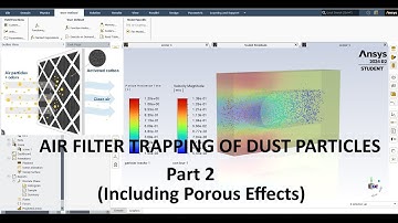 Air Filter Simulation of Dust Particle Trapping (Part2) || Porous Media DEFINE_DPM_SCALARUPDATE