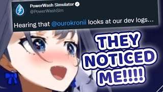 Kronii Was So Happy When She Got Noticed By Powerwash Simulator Devshololive En Ouro Kronii