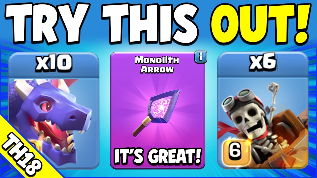 Ranked Mode feels EASIER with Monolith Arrow! EASY TH18 Attack Strategy (Clash of Clans)
