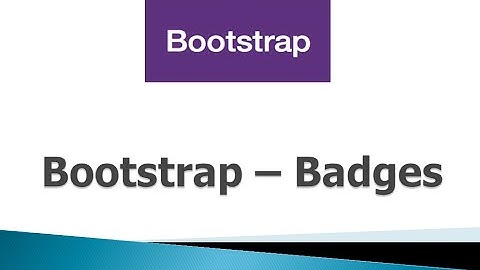 Bootstrap 3 Tutorials - #16 Badges