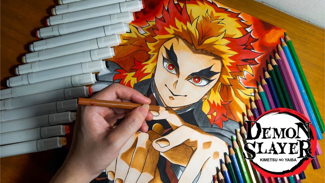 Kyojuro Rengoku - Kimetsu no - Mayara Rodrigues Drawings