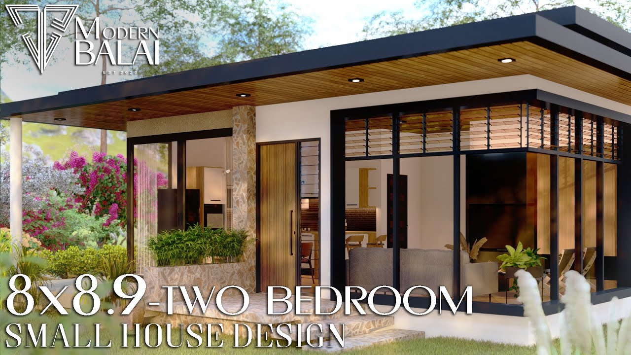 MODERN SMALL HOUSE DESIGN SIMPLE HOUSE DESIGN 2-BEDROOM 9 X 8 ...