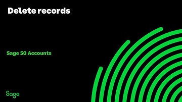 Sage 50 Accounts (UK) - Delete records
