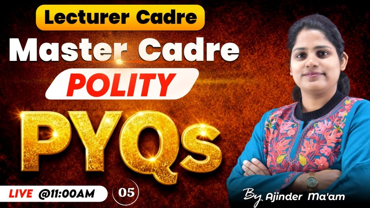 Master Cadre + Lecturer Cadre Polity | Most Important PYQs | Class 05