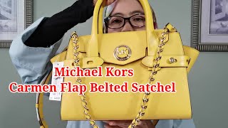 MICHAEL Michael Kors Women's Carmen Small Flap Belted Satchel