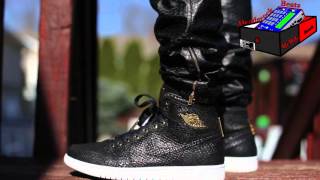 Air Jordan 1 Pinnacle Black On Feet