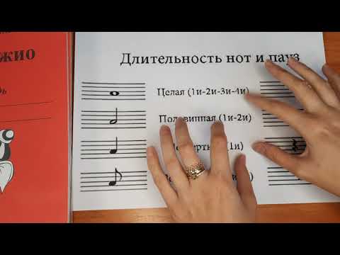 Сольфеджио 1 класс.  Ноты, длительности нот, паузы.