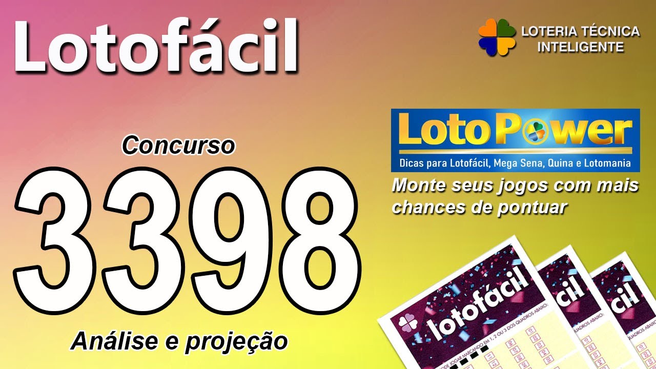 ANÁLISE E PROJEÇÃO PARA O CONCURSO 3398 DA LOTOFÁCIL - YouTube