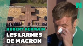 Les larmes d'Emmanuel Macron à l’inhumation d’Hubert Germain