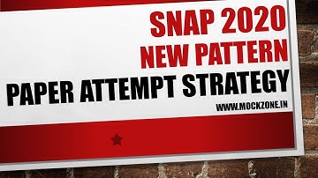 SNAP 2020 Paper Attempt Strategy || New Pattern - 60 Questions in 60 Minutes || Must Watch