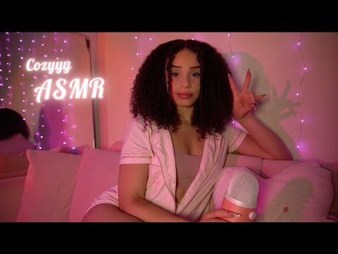 ASMR | Cozy Hand Movements + MOUTH  Sounds (wet/dry , fast/slow) 💘 & whisper rambles ✨