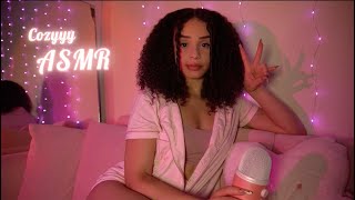 ASMR | Cozy Hand Movements   MOUTH  Sounds (wet/dry , fast/slow) 💘 & whisper rambles ✨