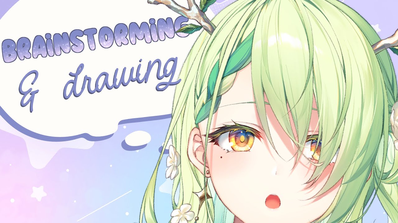 【Brainstorming & Drawing】 Thinking for ideas for ASMR(?) videos!