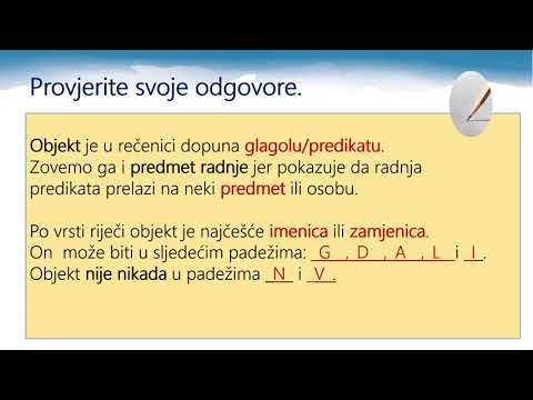 Hrvatski jezik, 7.r. OŠ -   Objekt u rečenici