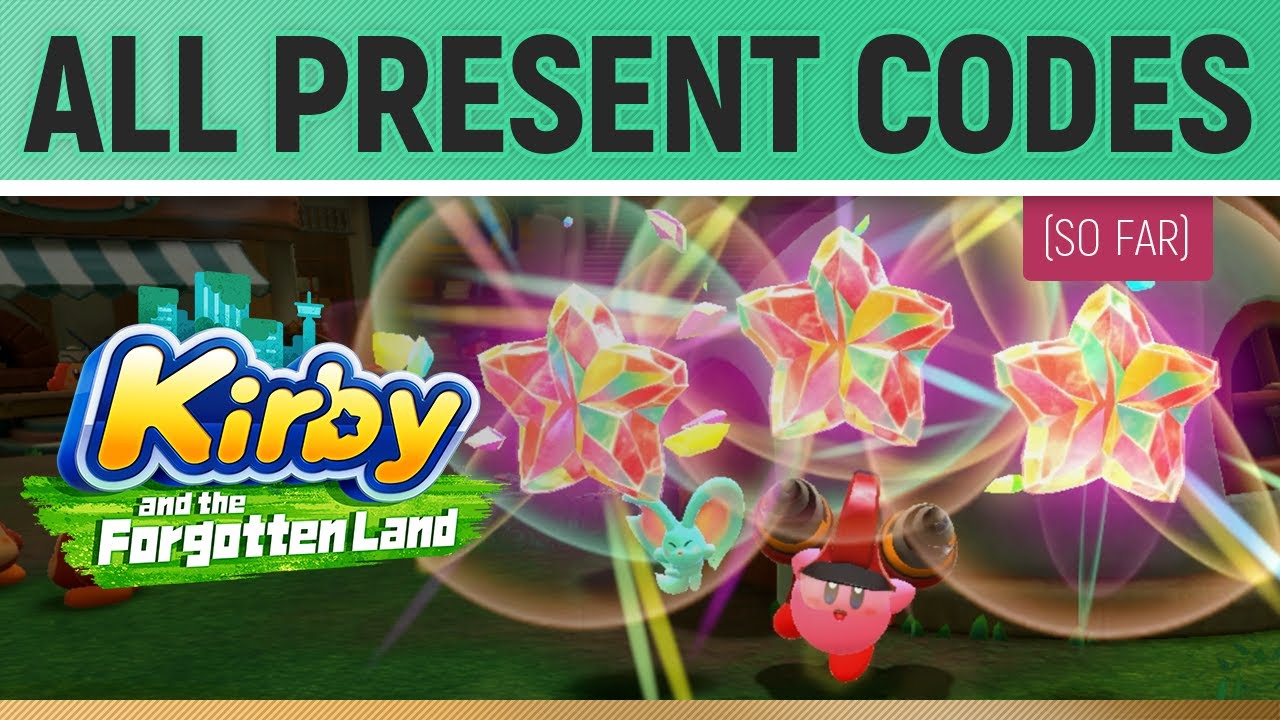 A list of Kirby and the Forgotten Land present passwords