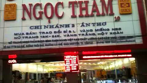 Quảng cáo Led Cần Thơ-Quang báo điện tử 1 màu tiệm vàng Ngọc Thẩm tại Cái Khế Cần Thơ