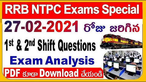 27 Feb 2021 shift 1 & 2NTPC Exam analysis Memory Based Questions Special for Phase 4 by SRINIVASMech