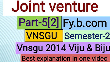 Joint venture b.com 1st year| Joint venture accounting| part-5[2]|vnsgu 2015 question| f.y.b.com