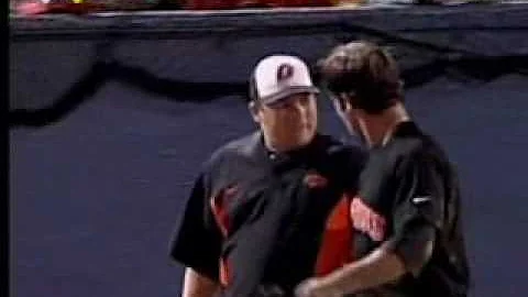 Donnie Webb hit in the head by pitch