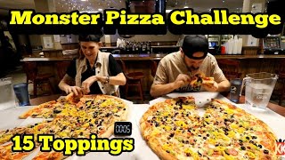 Monster Pizza Challenge | Solo| Manvfood | Molly Schuyler