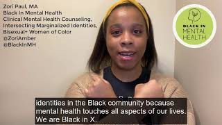 We Are Black In X - Introducing Zori Paul -  Black in Mental Health