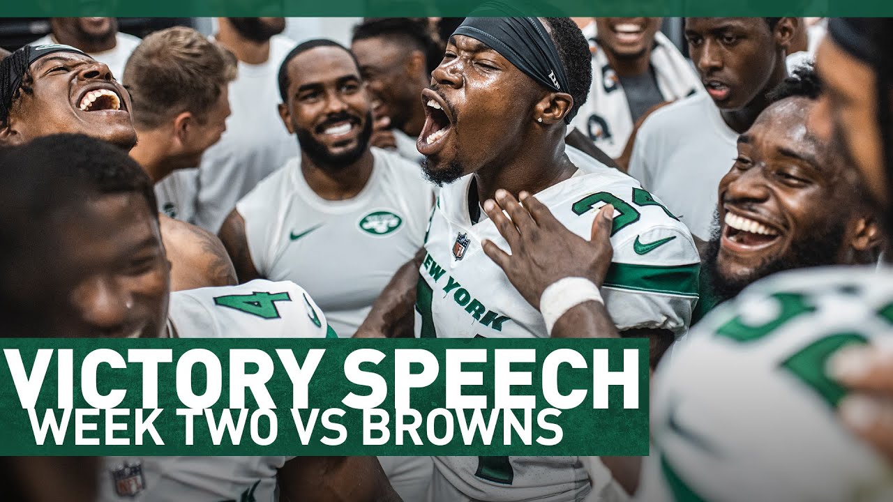 "It’s never over until it’s over" |  Coach Saleh Victory Speech vs Browns |  The New York Jets |  NFL – New York Jets