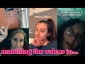matching the voices to...~tik tok (snowman by sia)