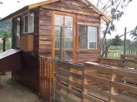 Northern California Chicken Coop Mansion - pallets recycled materials 