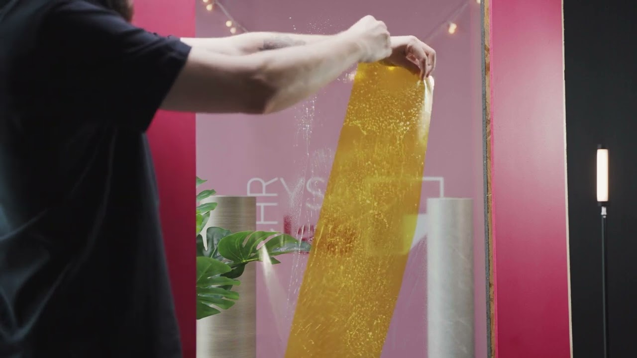 C01110 - Film adhésif pour vitrage transparent couleur jaune