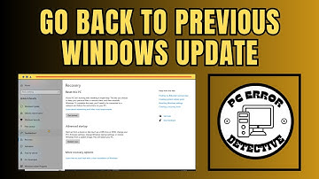 How to Go Back to Previous Windows Update