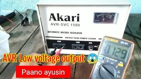 AUTOMATIC VOLTAGE REGULATOR/AVR/LOW VOLTAGE OUTPUT