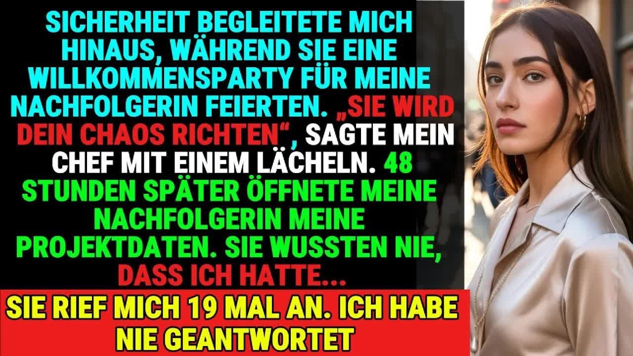 Ich Wurde Rausbegleitet, Während Sie Eine Party Für Meine Nachfolgerin Feier­ten