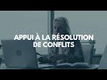 Appui  la rsolution de conflits  prosconsulte