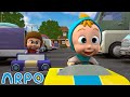 Baby Racer! | Arpo the Robot | Funny Cartoons for Kids